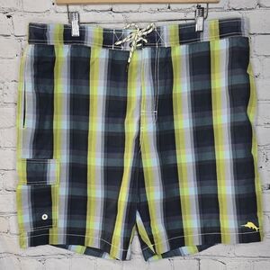 Tommy Bahama Men's Plaid Swim Shorts Size XL